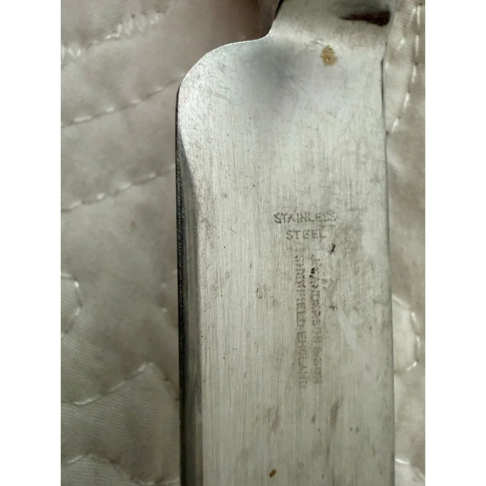 J. Sanderson & Son Steak‎ Knives 5pc Stag Horn Handle Sheffield England Silver